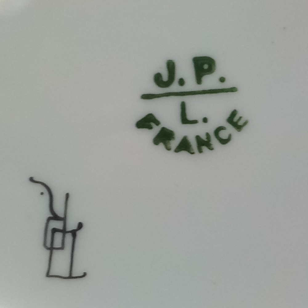 Signed Limoges art deco plate